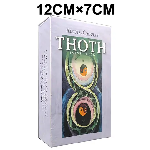 Small Crowley Thoth Divination Tarot Deck with Guide Book 78 Tarot Deck Telling Game for Beginners and Experts