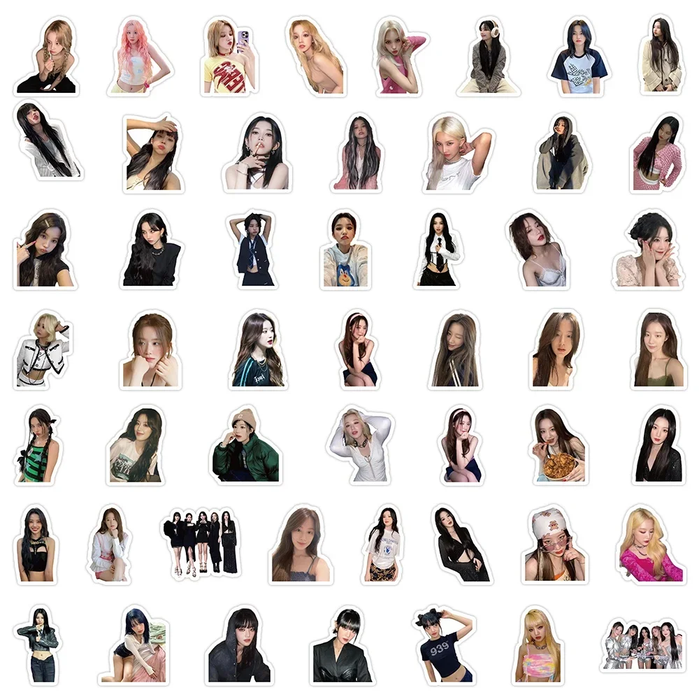 100 個 Kpop Gilrs グループ (G)I-DLE Soyeon MINNIE MIYEON YUQI SHUHUA 落書きステッカーヘルメット自転車ハンドアカウント鉛筆ケース