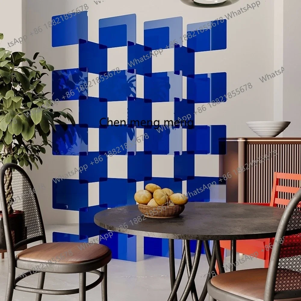 X188 Acrylic creative screen partition movable unlimited splicing office storefront background wall decoration