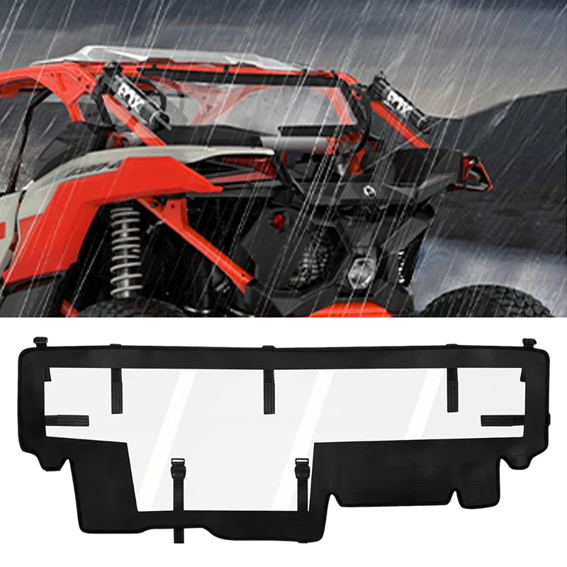 UTV Accessories PVC Back Window Rear Soft Windshield for Can Am Maverick X3 For Can-Am X3 & X3 Max XRS XDS Turbo RR
