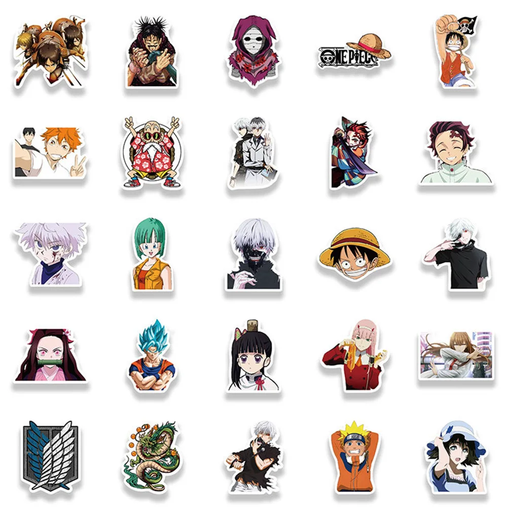 10/30/50/100pcs Mixed Anime Stickers Cute Cartoon Waterproof DecalsToy DIY Motorcycle Luggage Skateboard Kawaii Graffiti Sticker