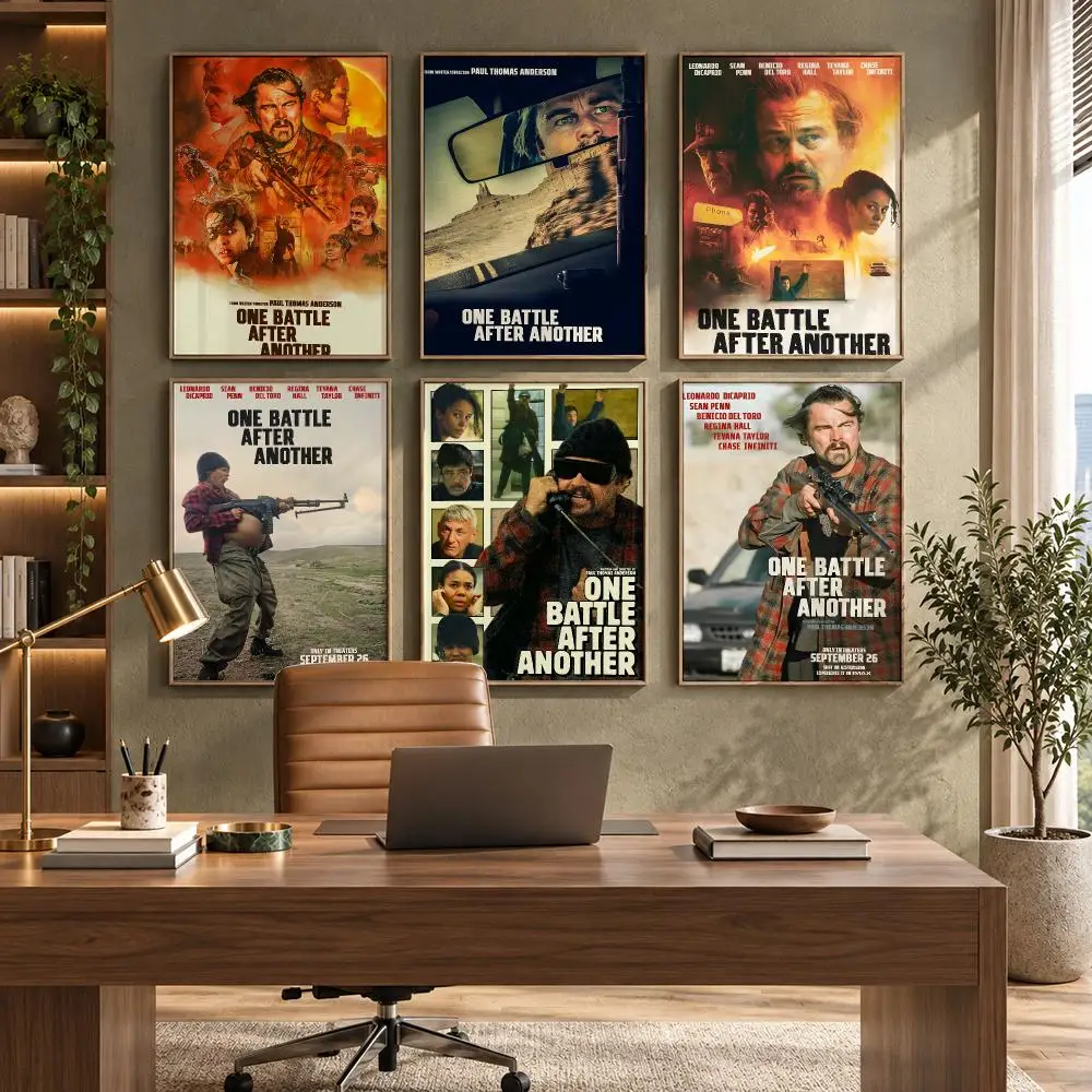 O-One Battle After Another Movie Poster High-Quality Waterproof Wall Decal for Study, Living Room & Garage, Great Gift for Fans