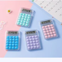 A Mini Transparent and Cute Candy-colored Calculator with A High Level of Appearance Portable in A Palm Pocket