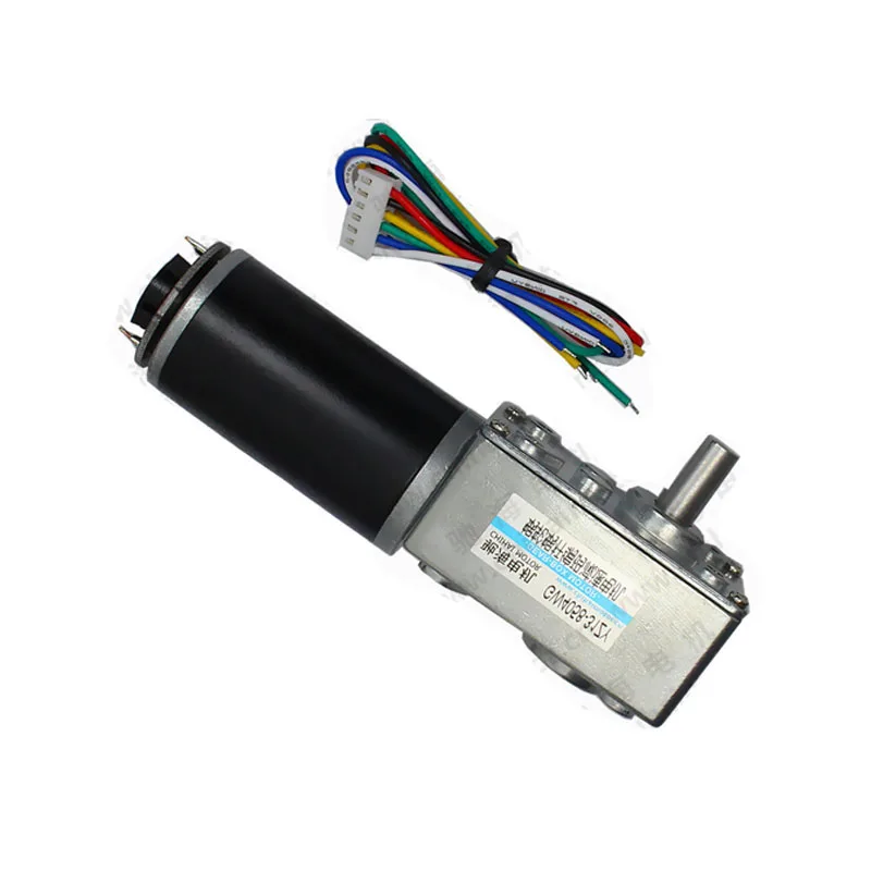 GW4058-31ZY DC Worm Gear Motor with Magnetic Hall Encoder