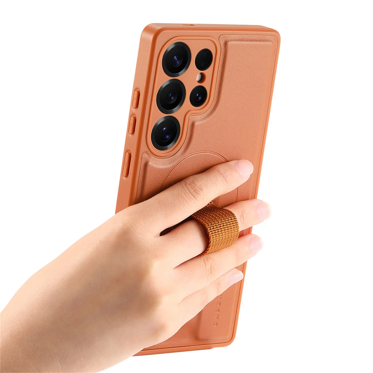 For Magsafe Magnetic Wrist Strap Phone Case for Samsung Galaxy S25 Edge S25 Ultra S26 Plus Leather ShockProof Protective Cover