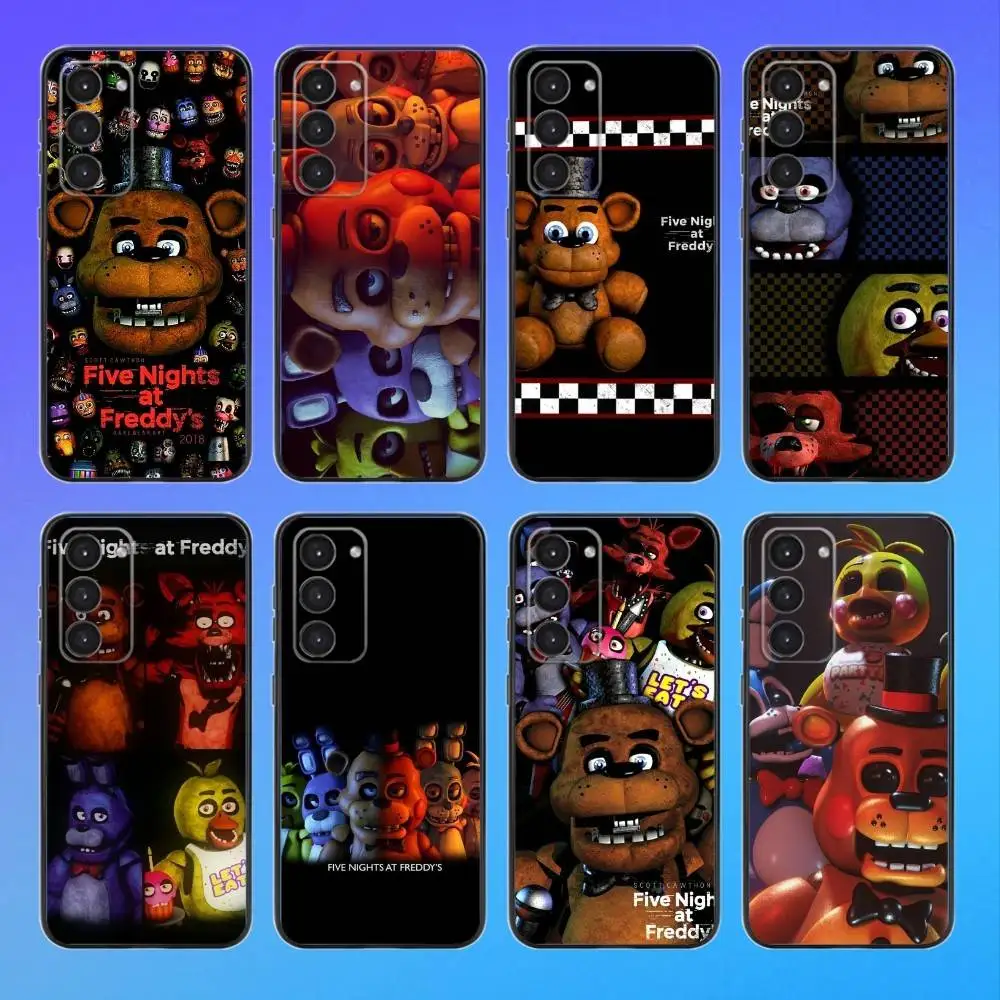

Five-Nights-At-Freddys F-Fnaf Phone Case For Samsung Galaxy A73,A72,A71,A70,A53,A52,A51,Others Soft Black Cover