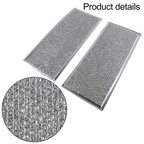 2PCS W10208631 Microwave Oven Grease Filter For GE Aluminum Mesh Silver For Whirlpool-GE W10208631 Microwave In Stock Wholesale