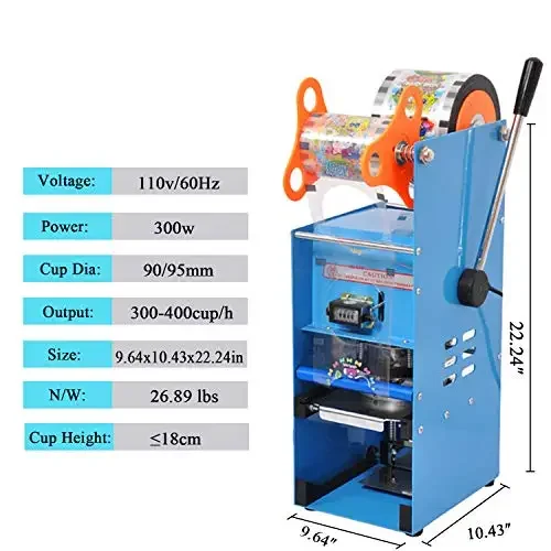 W 300W induction manual milk tea multi-functional sealing machine plastic cup filling and sealing machine vacuum sealing machine