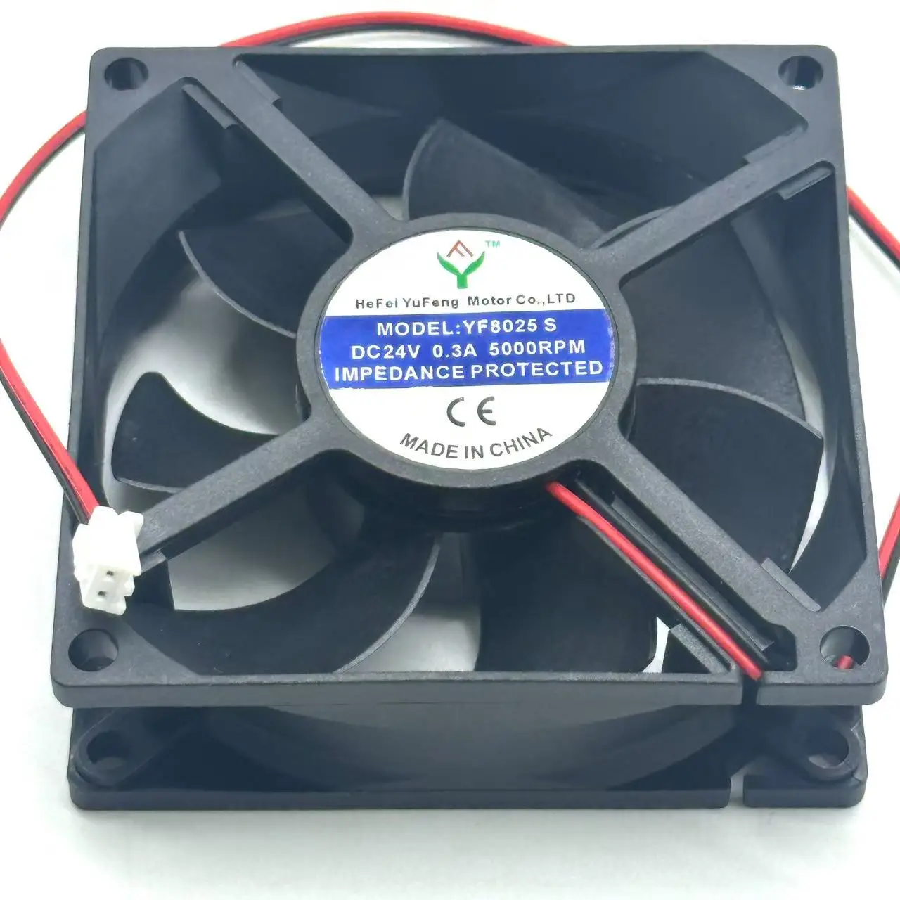 YF8025S DC 24V 0.30A 80x80x25mm 2-Wire Server Cooling Fan