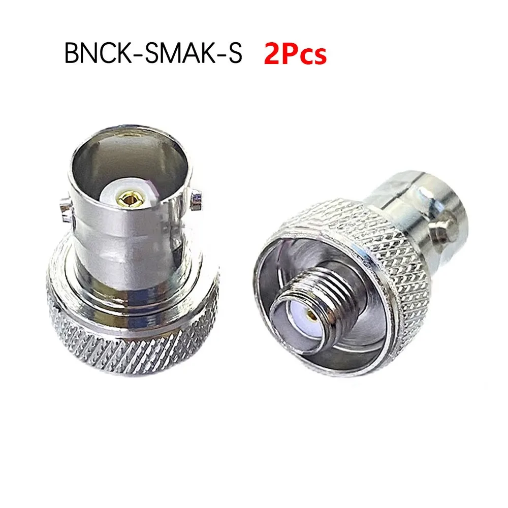 1/2Pcs SMA Male Female BNC to SMA Adapter Nickel Plated Gold Silver Black RF Coaxial Adapter Compact Lightweight Color Coded