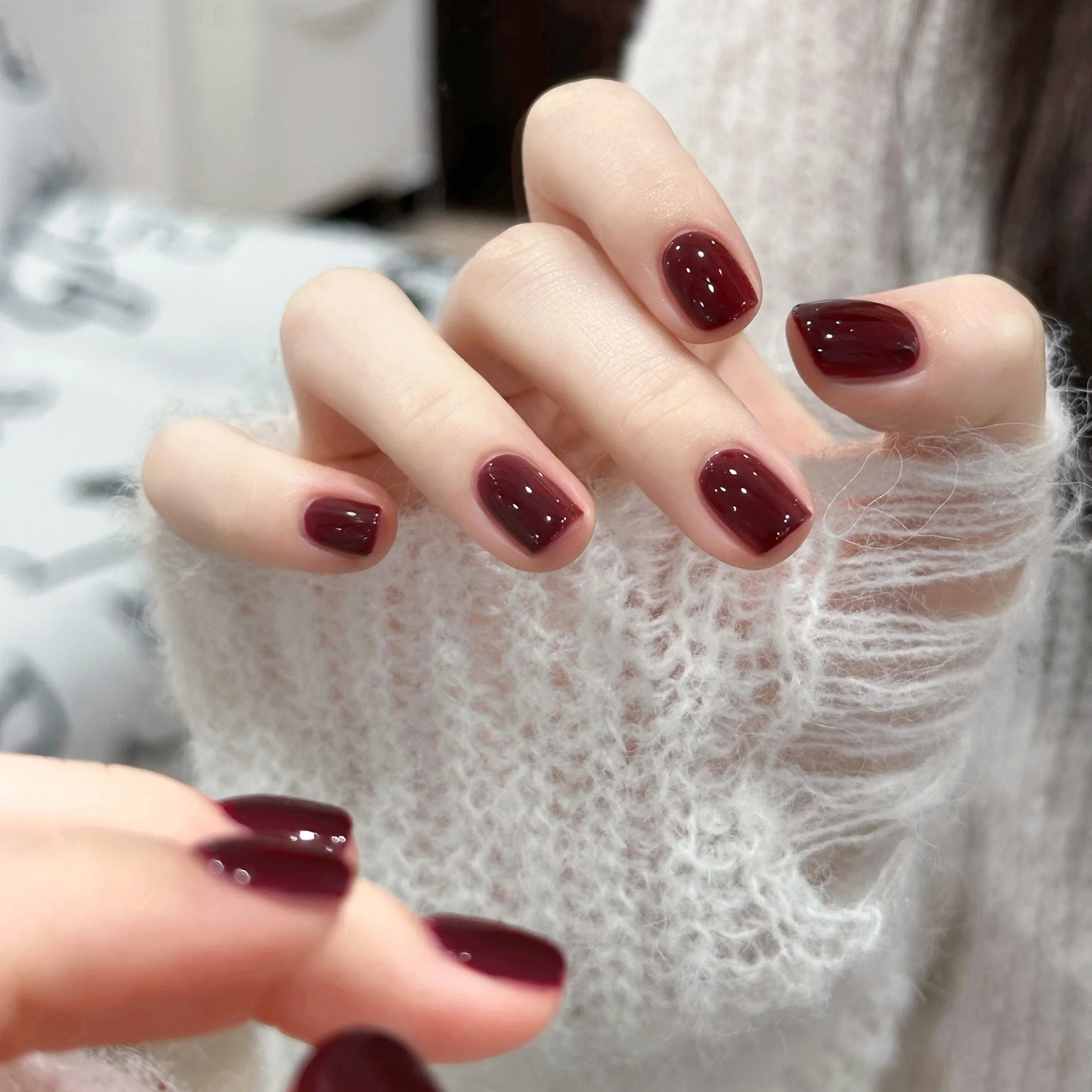 S12 10ml MARK MY SOUL Cherry Sheer Color Oil Based Peel off Free Nail Polish, Non Peelable