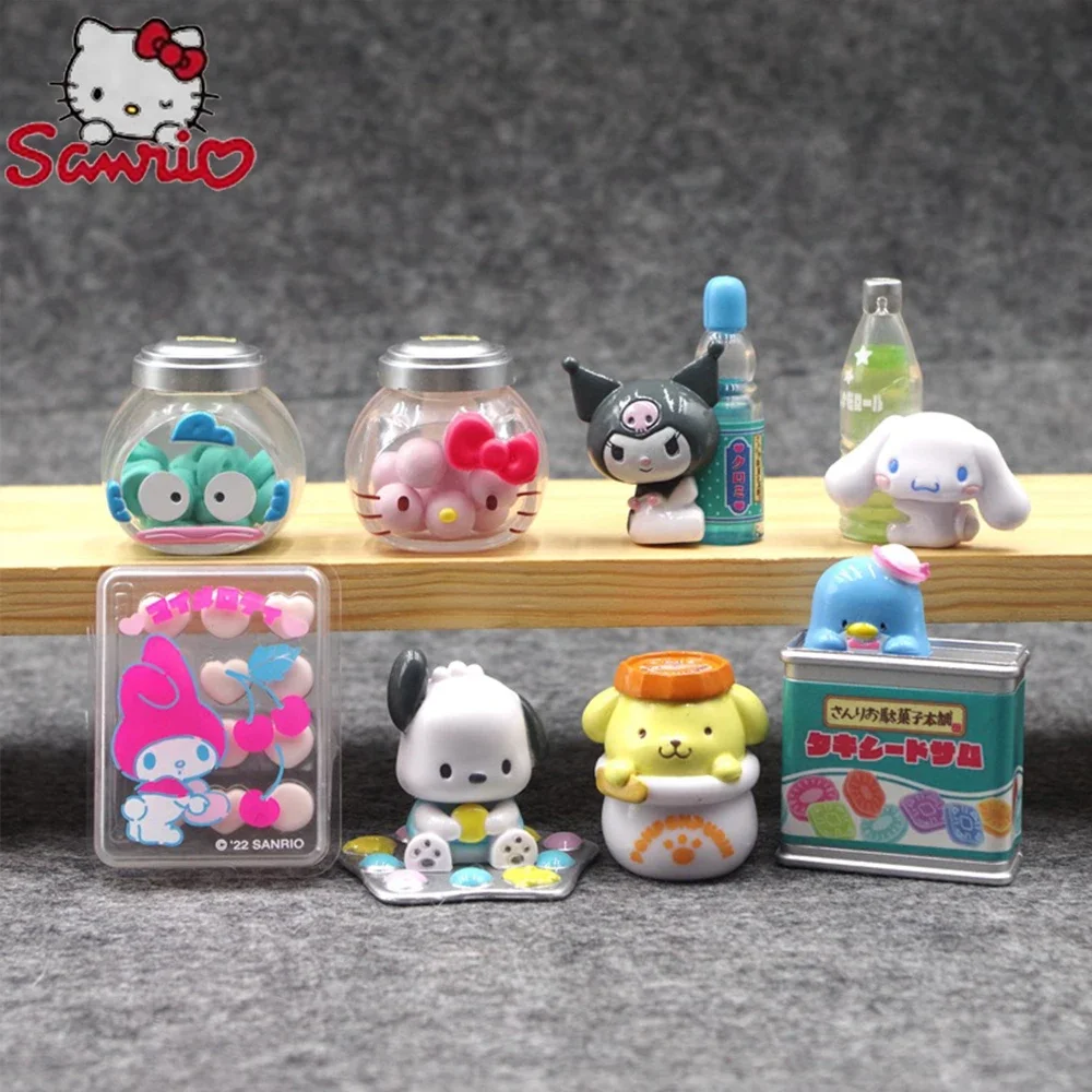 

Кавайная фигурка 5 см из аниме Hello Kitty Sanrio My Melody Cinnamoroll Kuromi Cat Action коллекционные материалы подарки игрушки для детей