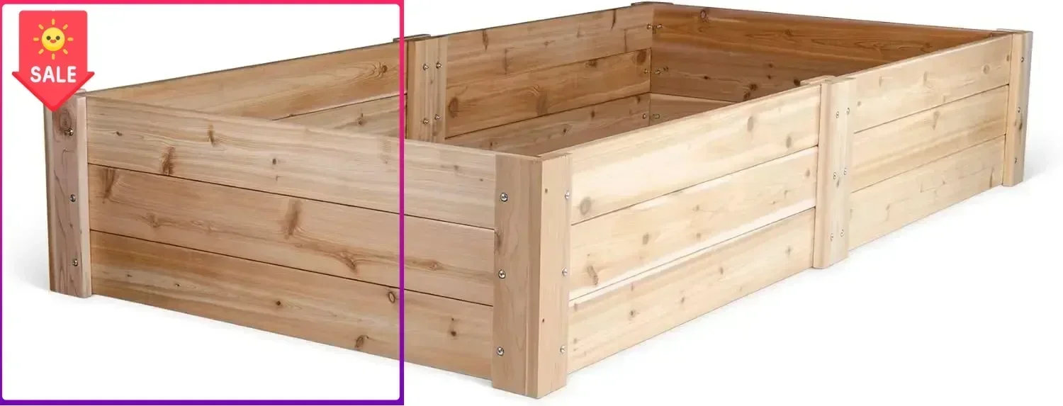 Hot salesCedar Premium Cedar Raised Garden Bed - 4' x 8' x 16.5