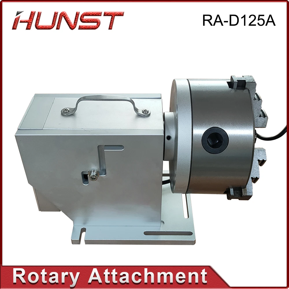 Hunst Rotary Worktable Chuck Diameter 125mm Rotary Attachment with Driver DM5042 for CO2 UV Fiber Laser Marking Machine