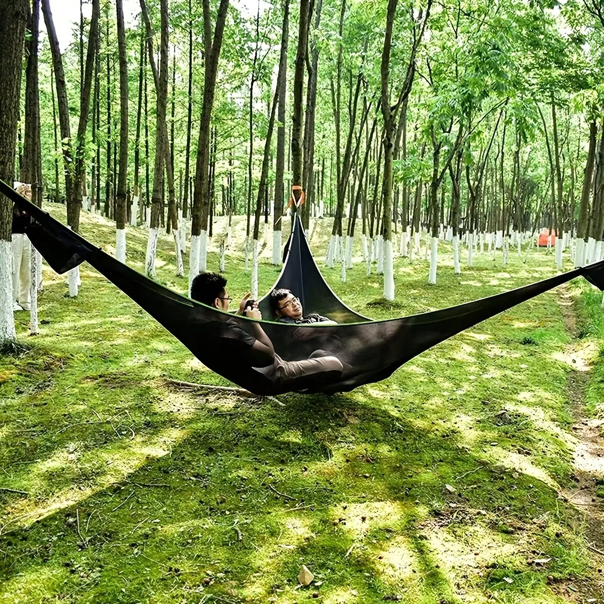 

Heavy-Duty Triangle Hammock, 440 LBS/200 KG Weight Capacity, Oversized 110.24 Inch Portable Outdoor Swing Bed With Storage Bag &