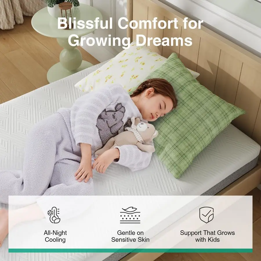 مرتبة مزدوجة مقاس 8 بوصات، مرتبة جل مزدوجة من إسفنج الذاكرة في صندوق لتخفيف الضغط ودعم الجسم وإحساس التبريد، CertiPU #5