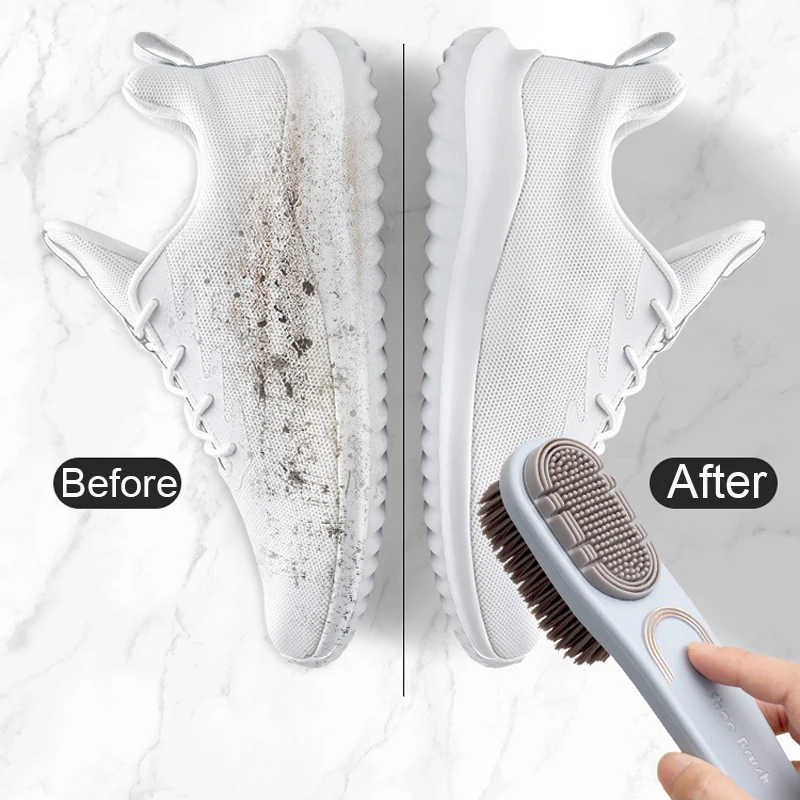 Double-sided Rubber Shoe Brush Soft Bristles Clothes Shoe Brushes Care Specialized Brush Waterproof Dirt Removal Cleaning Tool