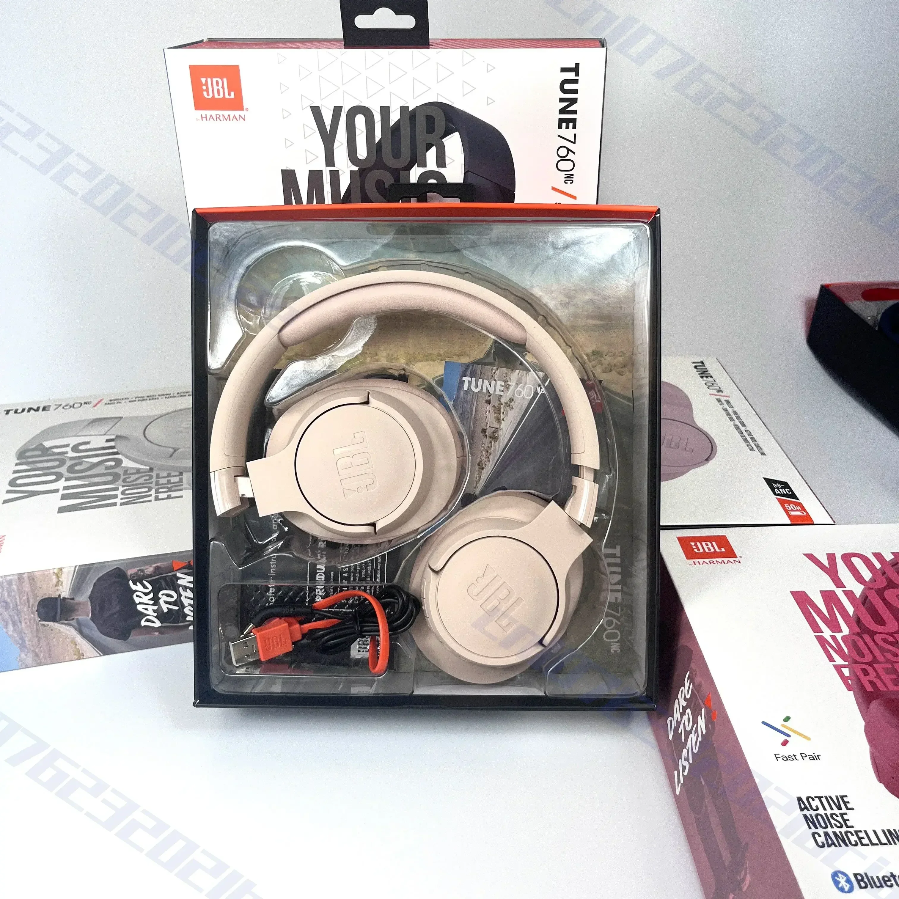 JBL Tune 760NC Draadloze Over-Ear Hoofdtelefoon Opvouwbaar Actieve Ruisonderdrukking Sport Headset voor Muziek en Reizen