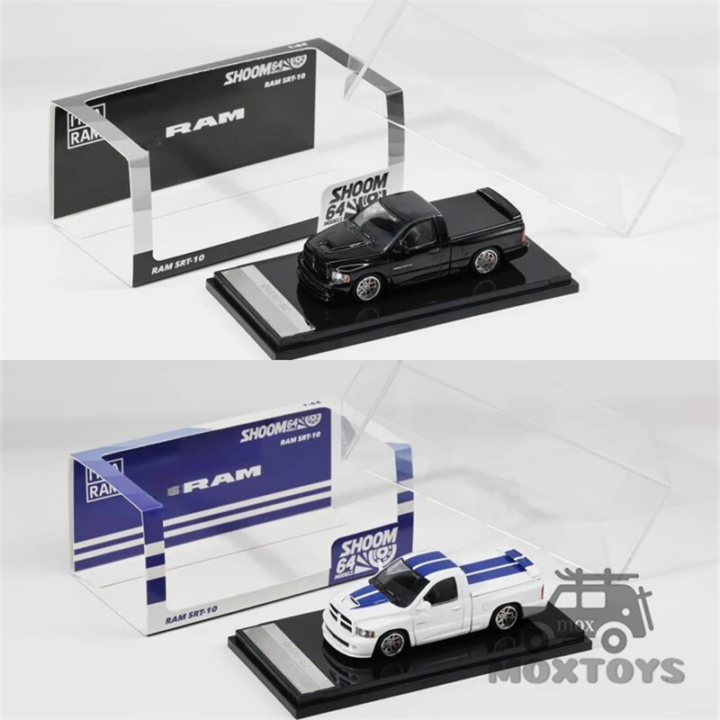 슈움64 1:64 블랙 화이트 RAM SRT-1 픽업 트럭 다이캐스트 모델카