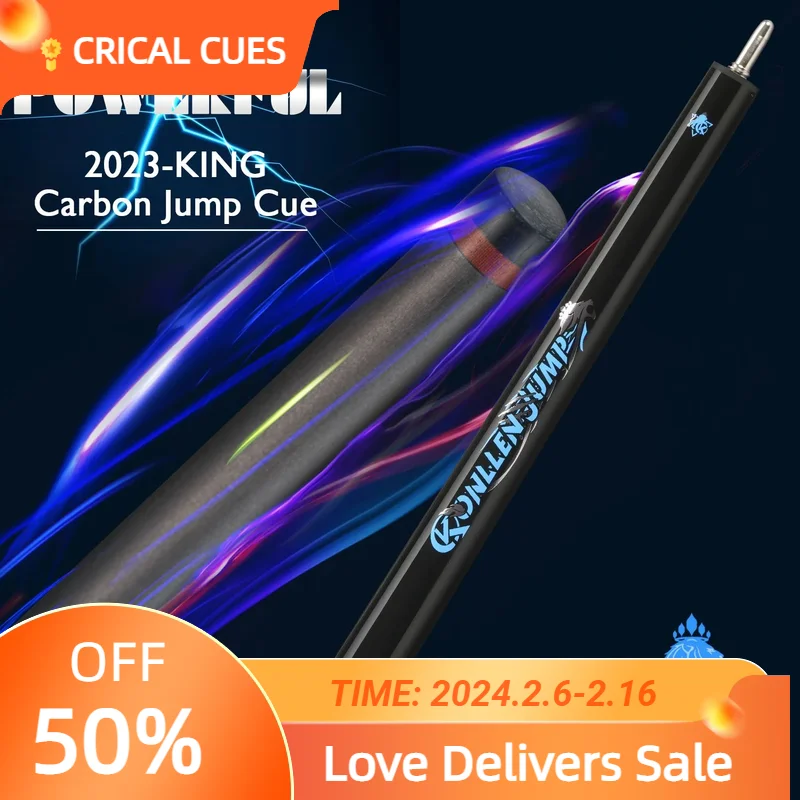 KONLLEN Cue 2 Pieces  Jump Cue Carbon Fiber Black Technology 12.9mm Uniloc Joint Professional Break Jump Cue  Stick