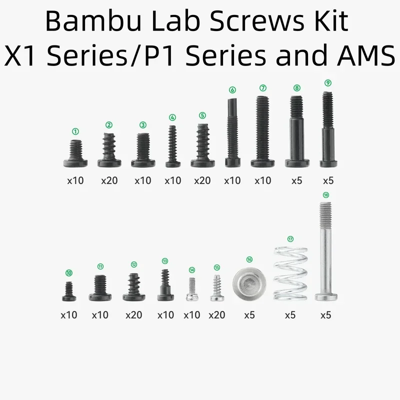 

Набор лабораторных винтов Bambu серии X1/P1/A1 и AMS lite, высококачественное оригинальное фирменное крепление