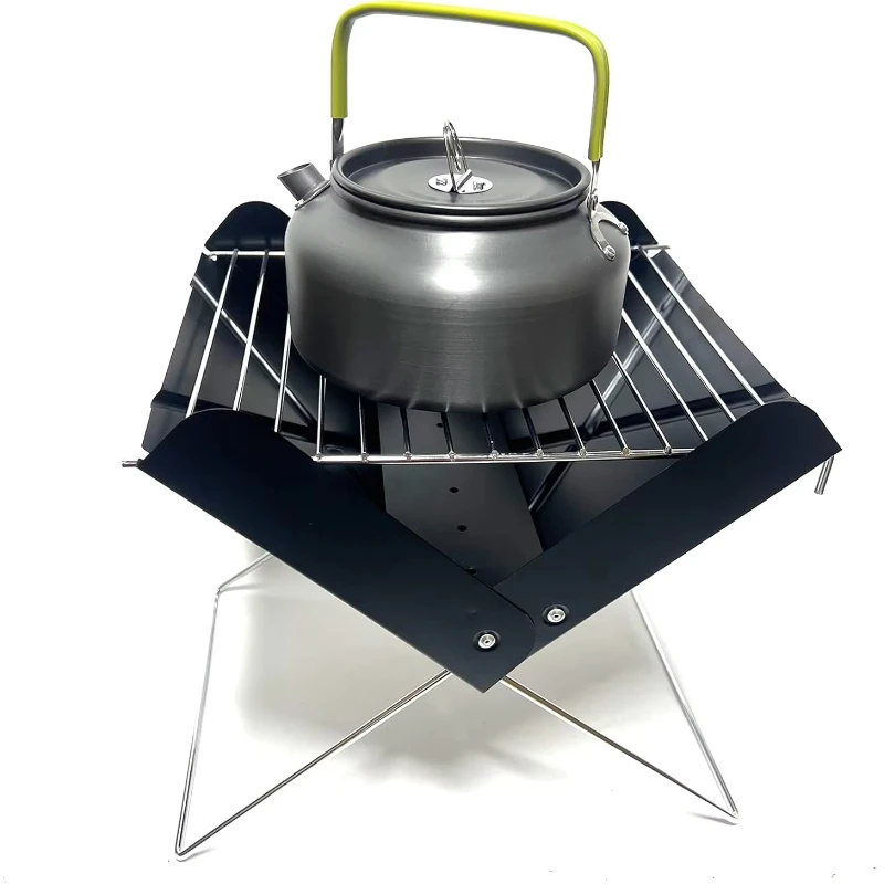 Parrilla De Barbacoa Portátil Para Exteriores، Parrilla De Carbón De Camping Plegable Ligera Y Parrilla De Carne Que Se Puede Le