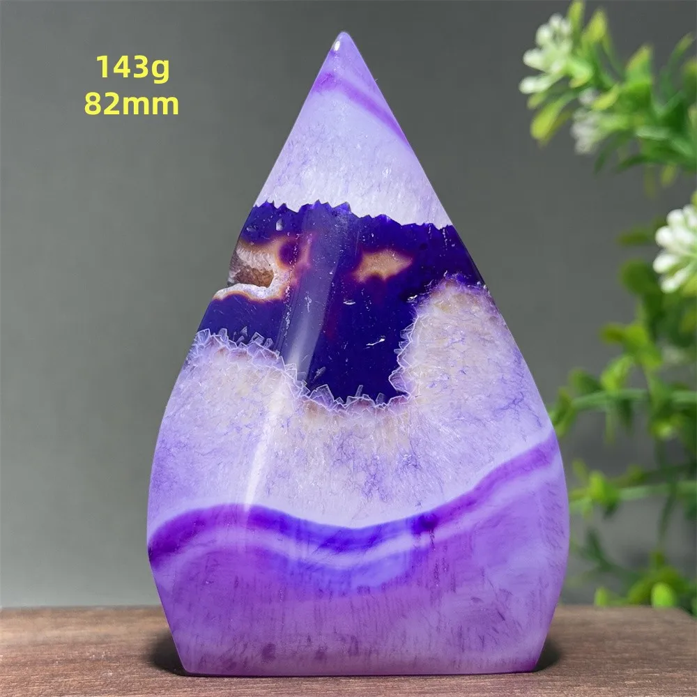 Natural Ggemstone Amethyst Free-Form Torch Mineral Quartz Specimen Spiritual Energy Meditation Power Witchcraft Home Decor Gift