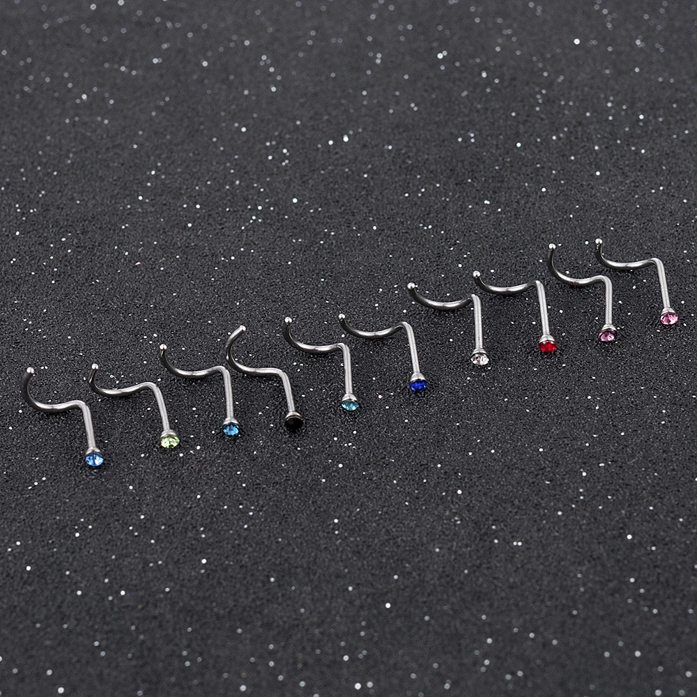 10/20/30/40 pcs Punk Style Piercing Nose Lip Jewelry Body Jewelry For Man Women Studs 2mm Pick Free Shipping