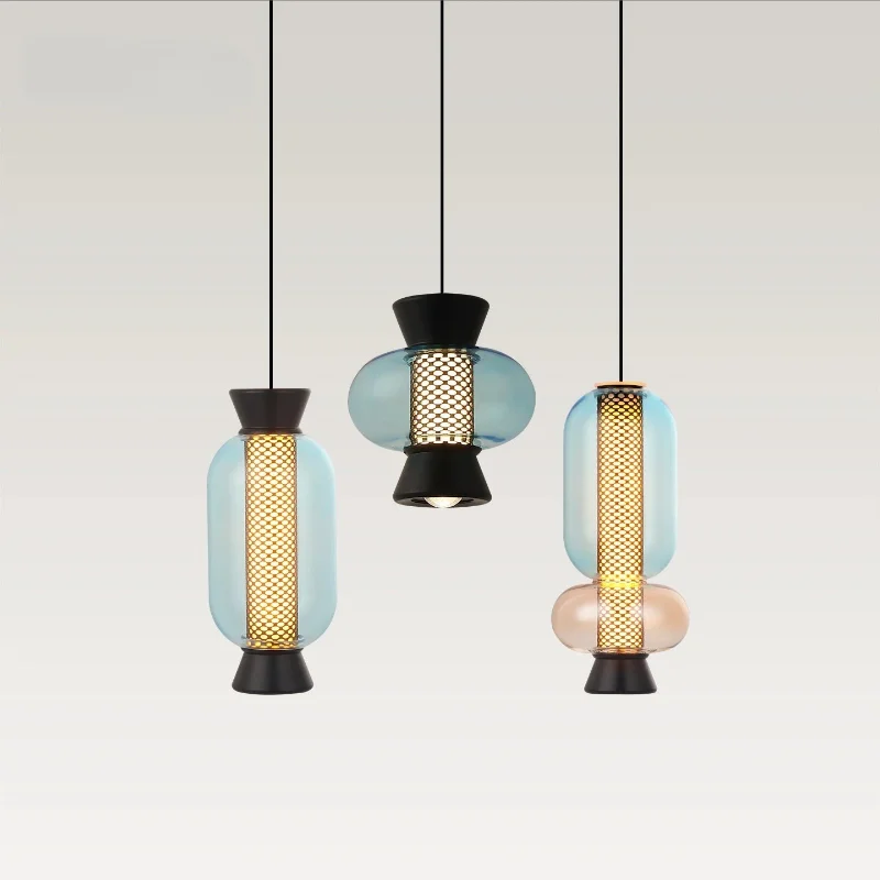 Modern Nordic Minimalist Glass Pendant Light chandelier Atmosphere Lamp for Bedroom Dining Room Bar Decor Corridor pendant lamp