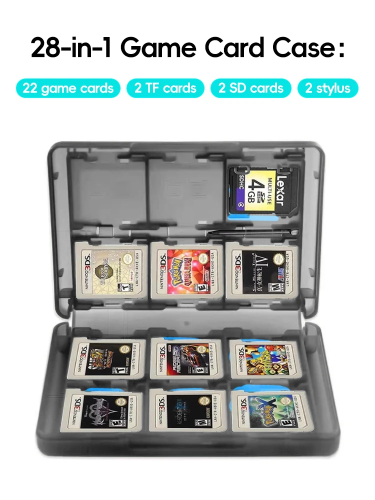 DATA FROG 28 In 1 Portable Game Cards Storage Hard Case for Nintendo NEW 3DS / 3DS / DSi XL / DSi LL / DS Lite Game Accessories