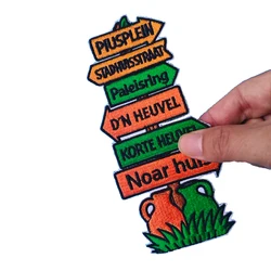 Netherlands Carnival Kruikenstad Emblem Patches for Clothing Iron on Embroidered Sew Applique Patch 11-11 Badge