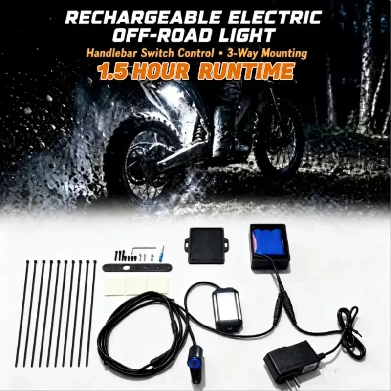 STLLF 1.5Hr Rechargeable All Metal 108 LED BAJA Rock Light IP68 Waterproof 3-Side Emitting Off-Road Handlebar Switch Power