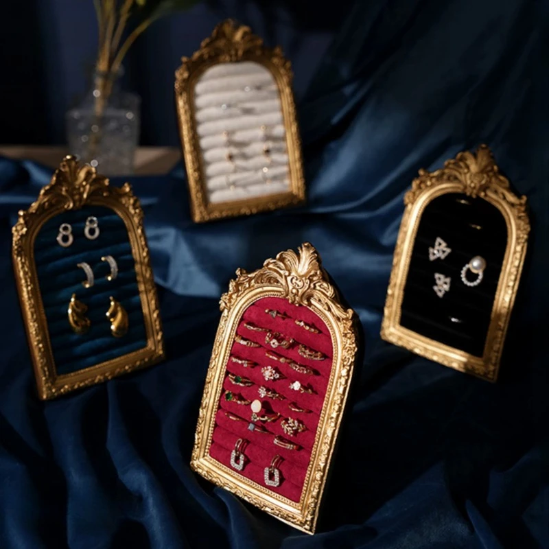 

Подставка для ювелирных изделий, винтажная фоторамка, стильная домашняя стойка для колец и сережек, декоративный органайзер для ювелирных изделий для колец и сережек