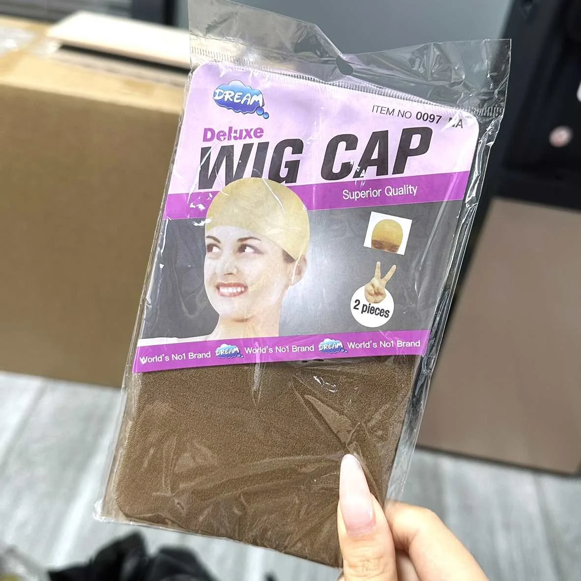 2 шт./упак. коричневая шапочка для парика, сетка для волос, сетка для волос, тканая шапочка для парика, эластичная эластичная сетка для волос