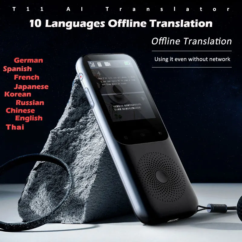 138 ภาษา T11 แบบพกพา Smart Voice Translator Real-time Multi-Language Speech Interactive ออฟไลน์ Translator ธุรกิจ