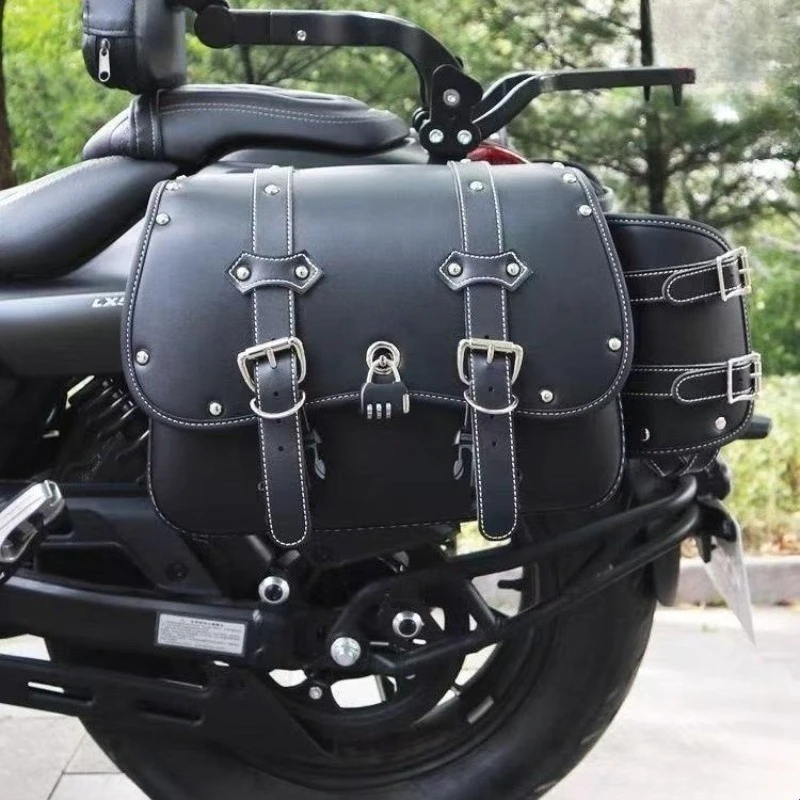 New Retro Motorcycle Rear Storage Bag, Cute Universal Tail Pack for Scooter Electric Bike, Waterproof Rear Mounted Storage Pouch