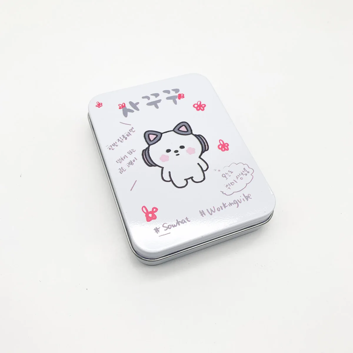 만화 동물 크리에이티브 틴 박스 11.5*8.5*2.2cm 보관함 아이돌 카드 보관함 보관함 사쿠라 김채원 후 희윤진 카즈하 홍은채 Kpop