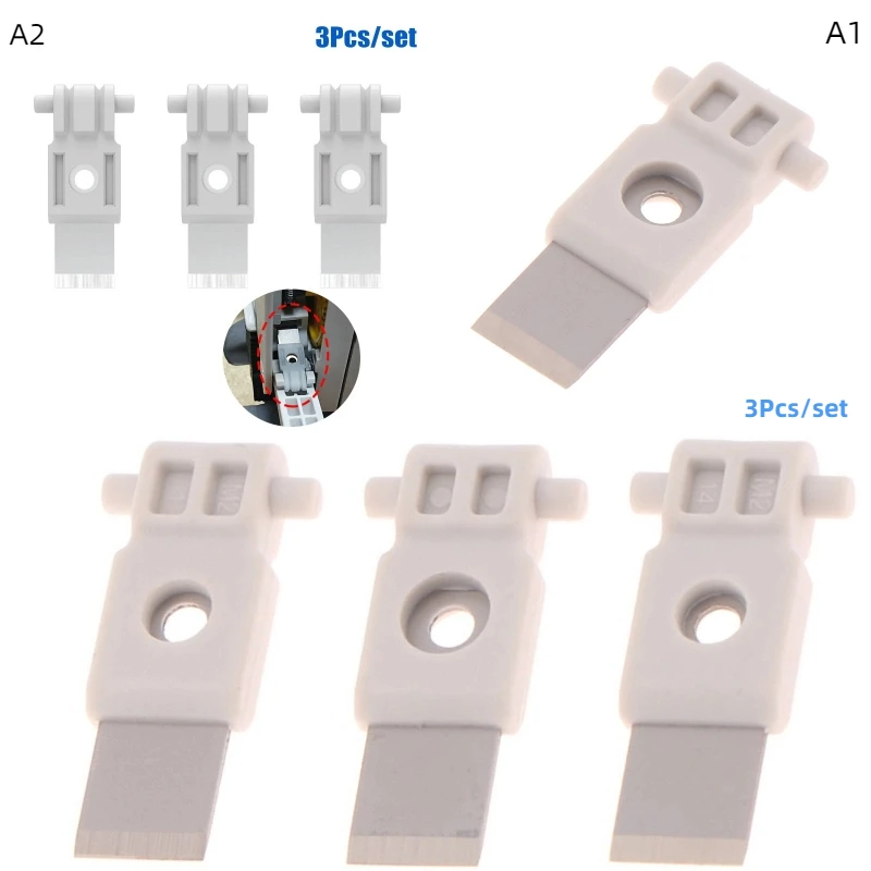 

3Pcs Cutter Spare Parts Bambu Lab X1/P1/A1 3D Printers For Bambu Filament Cutter Blades Replacement