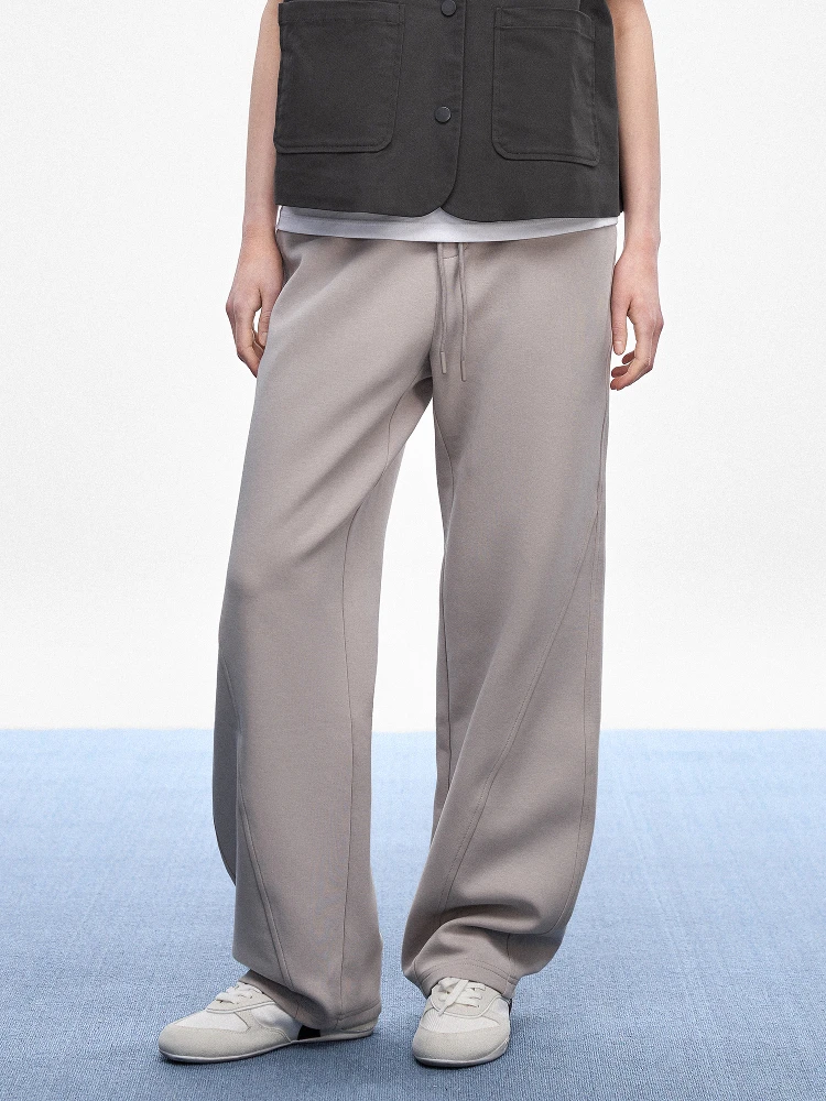 

Женские брюки Hua Ji Yan: свободный крой, повседневные, из чесаного хлопка, с зауженными штанинами, на резинке, с высокой талией