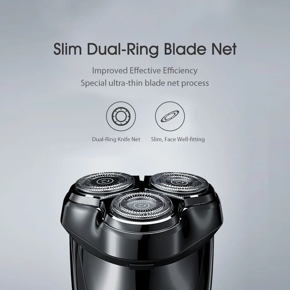 Youpin ENCHEN Blackstone 3 ماكينة حلاقة كهربائية الحلاقة للرجال IPX7 مقاوم للماء الرطب والجاف الاستخدام المزدوج شاشة الكريستال السائل الوجه اللحية الحلاقة الحلاقة