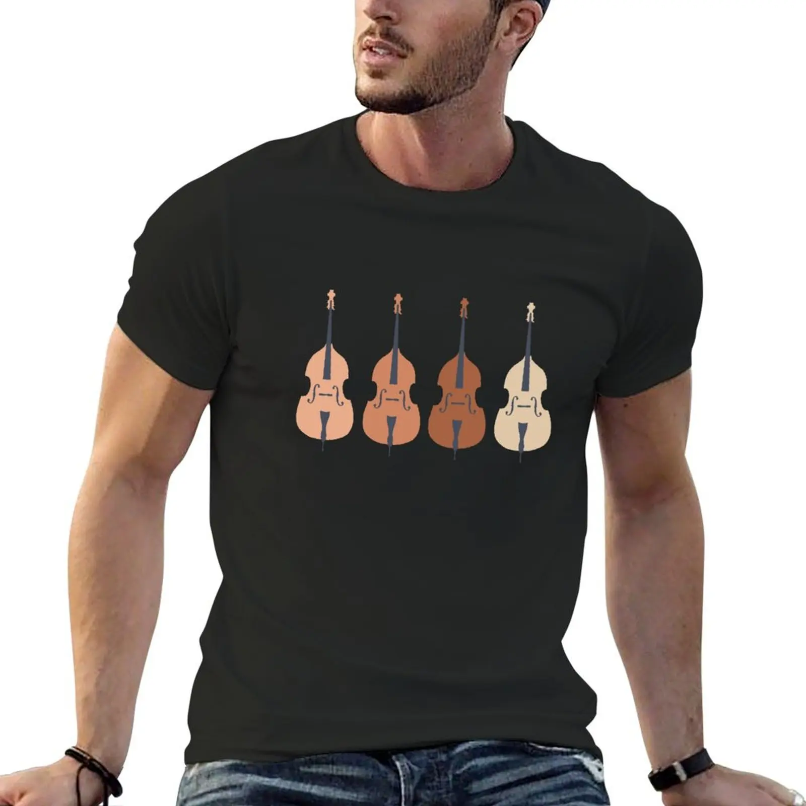 Terracotta Double Basses T-Shirt tops tees shirts graphic sweat shirts, men