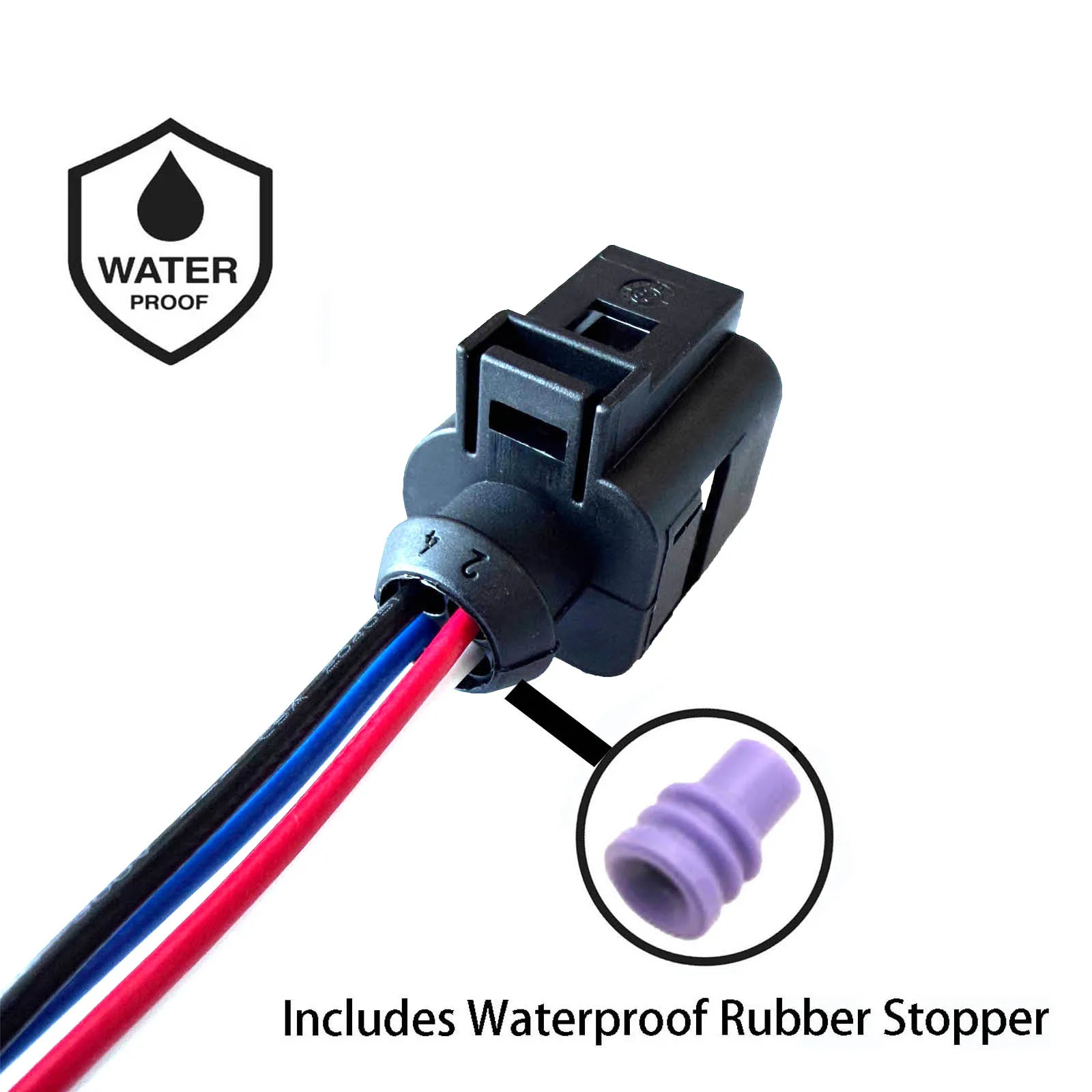 2Pcs Coolant Temperature Sensor 4-Pin Connector 4B0973712 Repair Kit For VW Jetta Golf Passat Beetle Polo Transporter