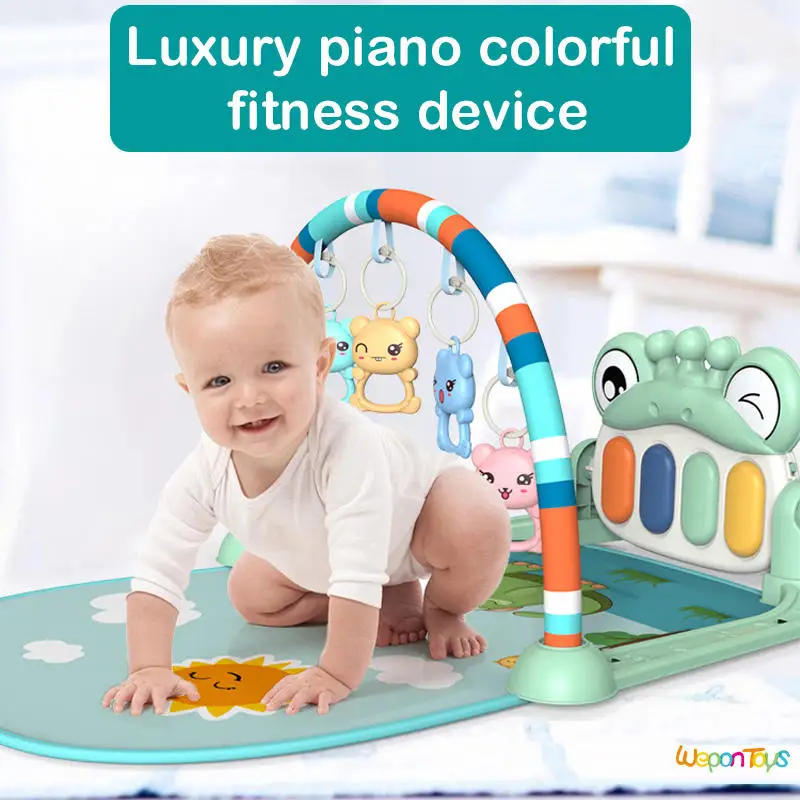 Baby Gym Play Mat Piano Cotton Mat Musical Light Activity Center For Infants Toddler Birthday Gift Play Mat For Newborn