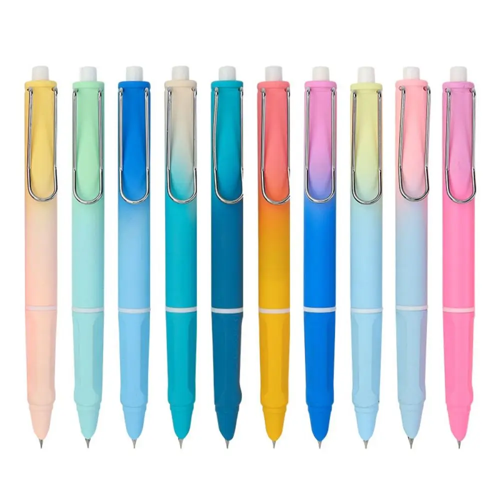 

5PCS School Office Supplies Retractable Gradient Color Converter Filler Fountain Pen EF Nib Ink Pen 0.38mm