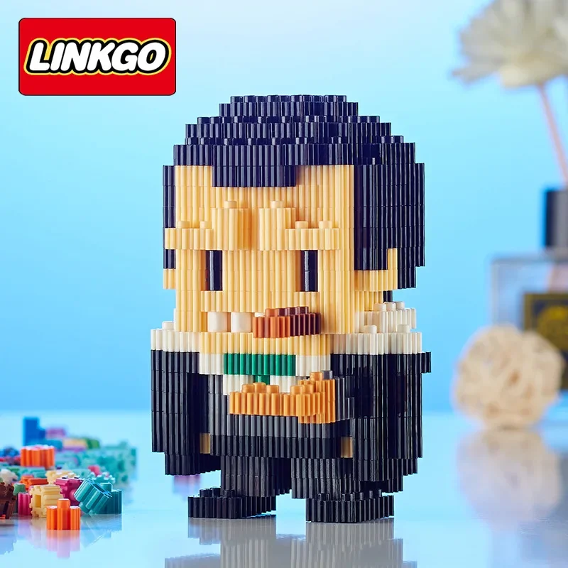 Linkgo マイクロビルディングブロックボア・ドフラミンゴワニ月光モリアアニメダイヤモンドレンガフィギュア玩具子供のための 2025