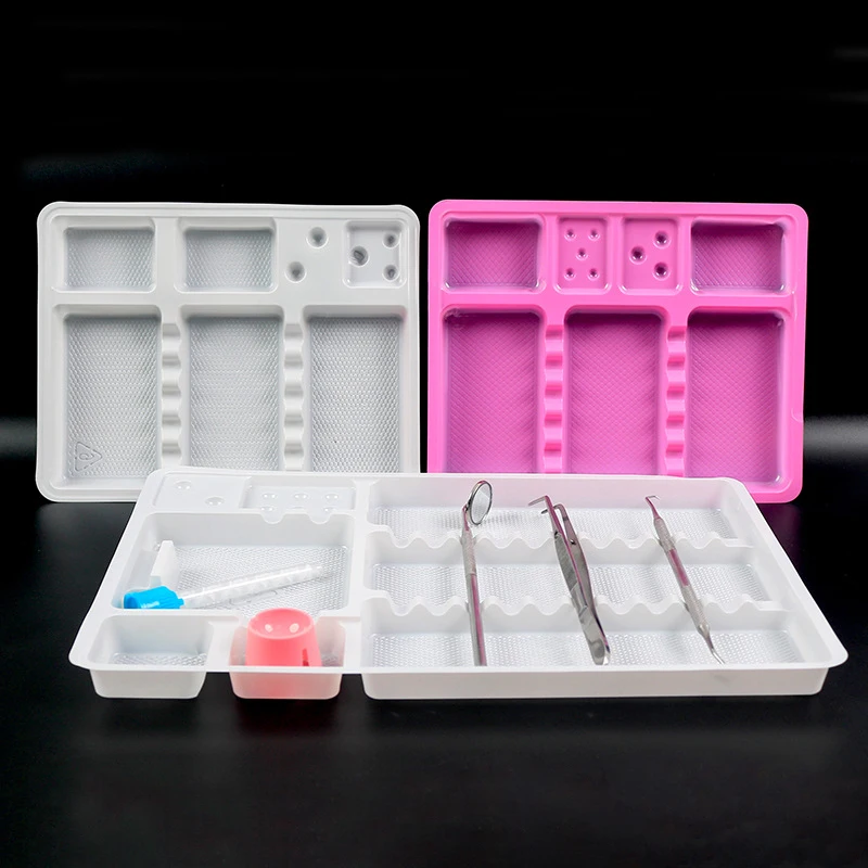 20Pieces Disposable Plastic Instrument Tray Dental Tools