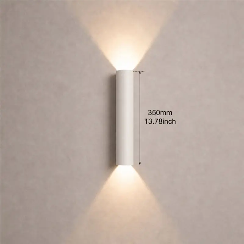 USER FRIENDLY-Minimalist LED Wall Light For Bedroom Hallway Indoor Sconce 12W Matte Black White Aluminum For Bedside Lamp Black