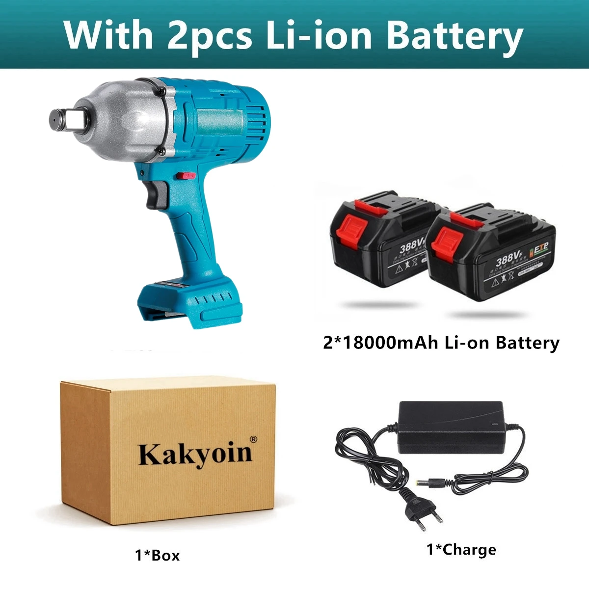 2000N.M High Torque Brushless Car Wrench Cordless Electric Impact Wrench 3/4 inch Socket Tools LED light For Makita 18V Battery