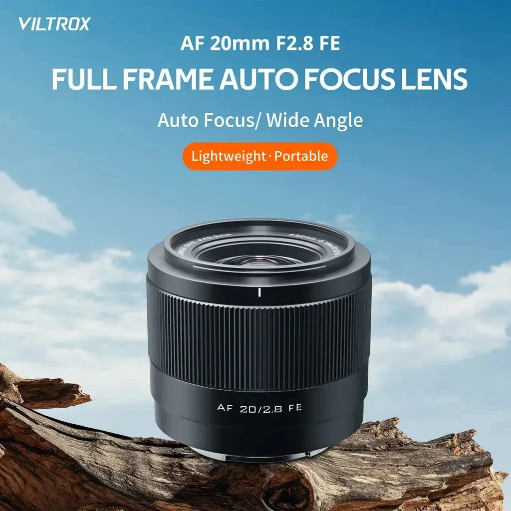 Viltrox 20mm f2.8 sony e câmera full frame ultra grande angular foco automático lente vlog para sony ZV-E1 a7rv ZV-E10 a7c fx30