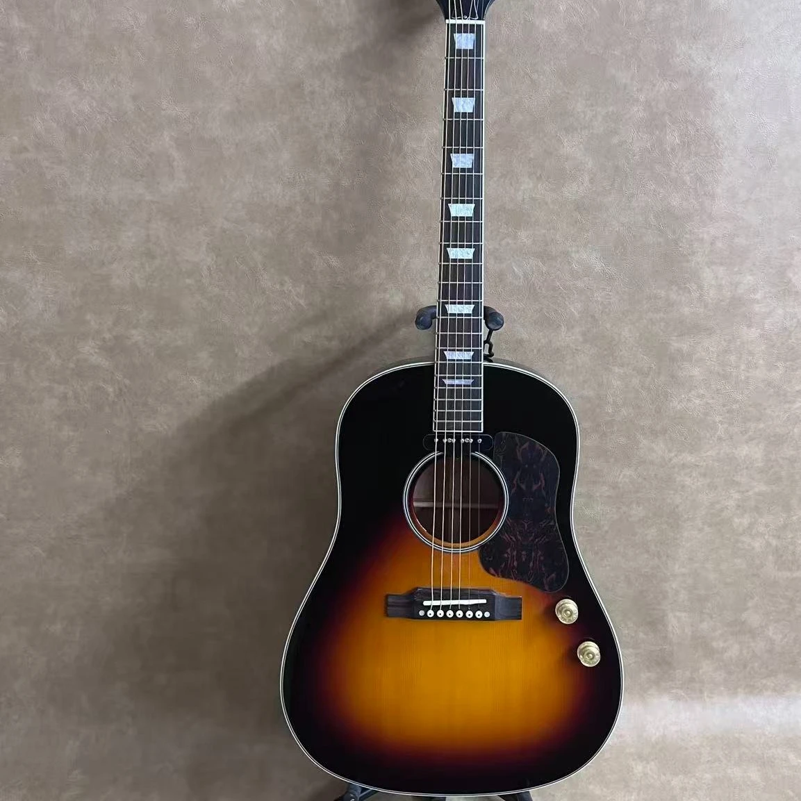 

Retro-Style 6-String Acoustic-Electric Guitar, VSJ160 Sunburst Gloss Finish, Abalone Binding, Quick Dispatch From US Warehouse
